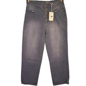 NEW Universal Thread Gray Cropped Mom Jeans Size 8